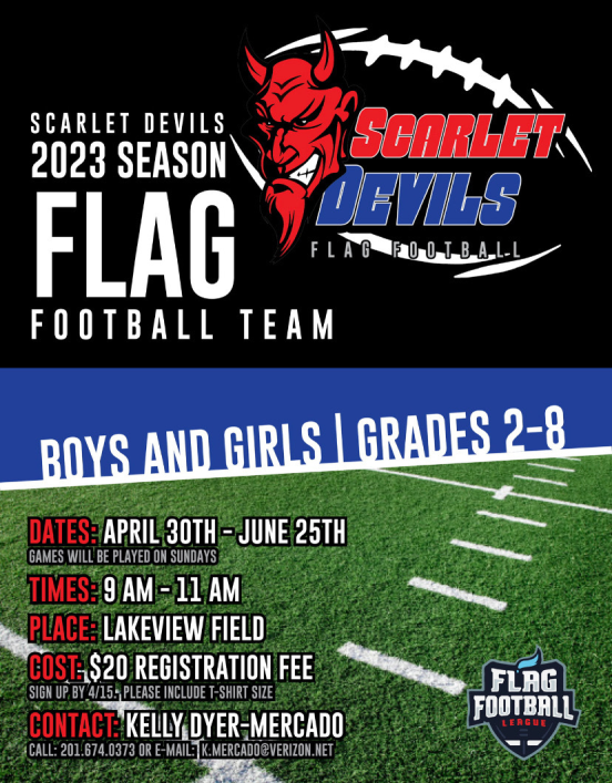 LF Scarlet Devils Flag Football Flyer