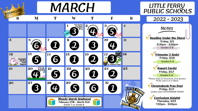 March School Calendar
