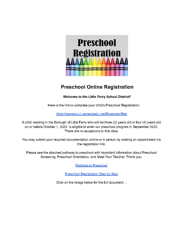 Preschool Online Registration