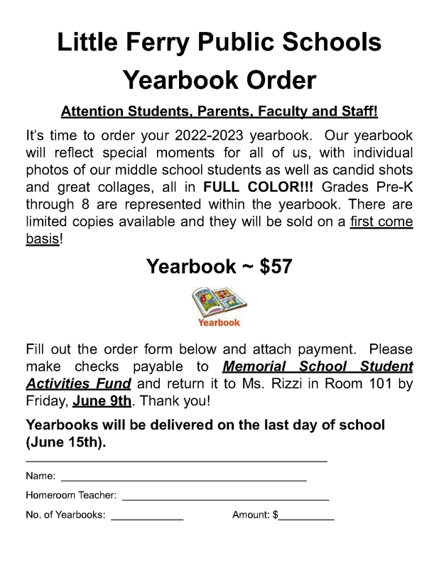 Order your 22-23 Yearbooks NOW! Deadline is June 9